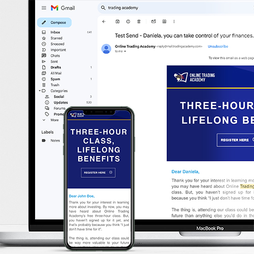 Online Trading Academy Email Template, 2018